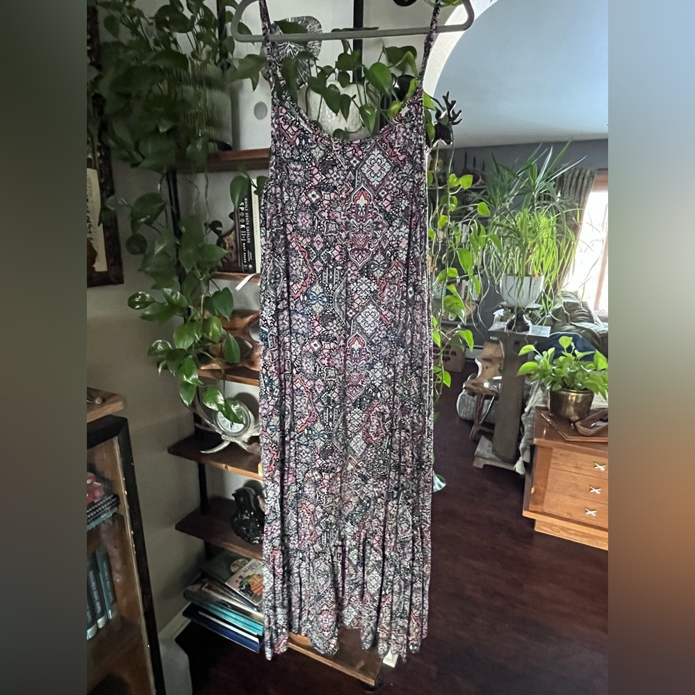 Torrid 2x Multicolor Geometric Pattern Maxi Dress - image 1